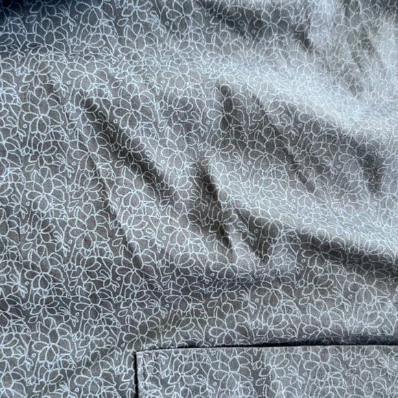 Calvin Klein Grey Pattern Button-Down "Regular Fit Non-Iron" Cotton Dress Shirt - Picture 8 of 14